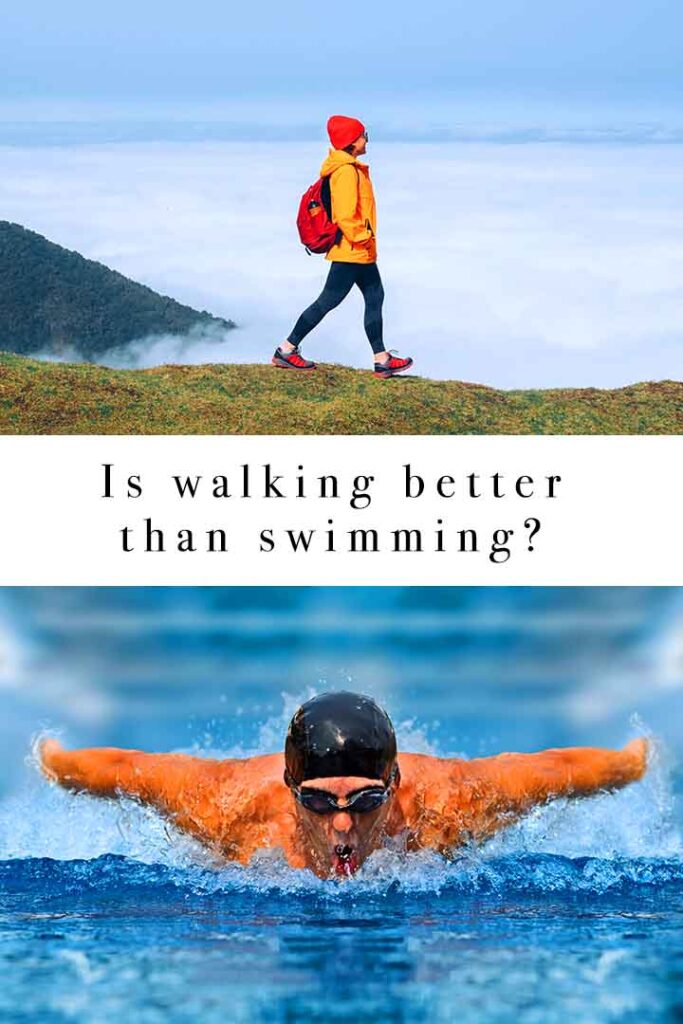 is walking better than swimming