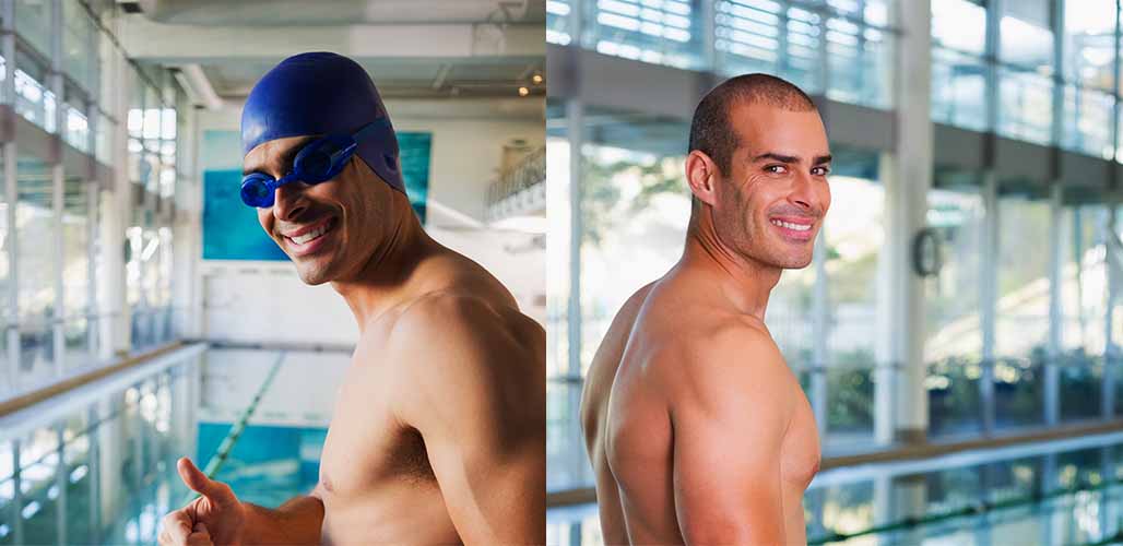 do bald swimmers wear caps